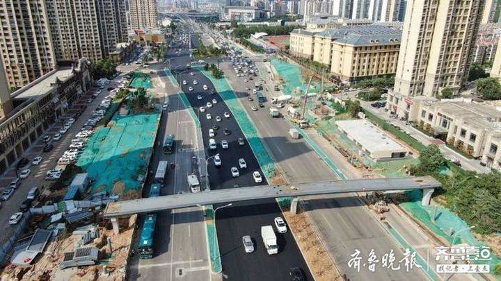 济南顺河快速路南延地面工程8月中上旬完工,居民出行将改善
